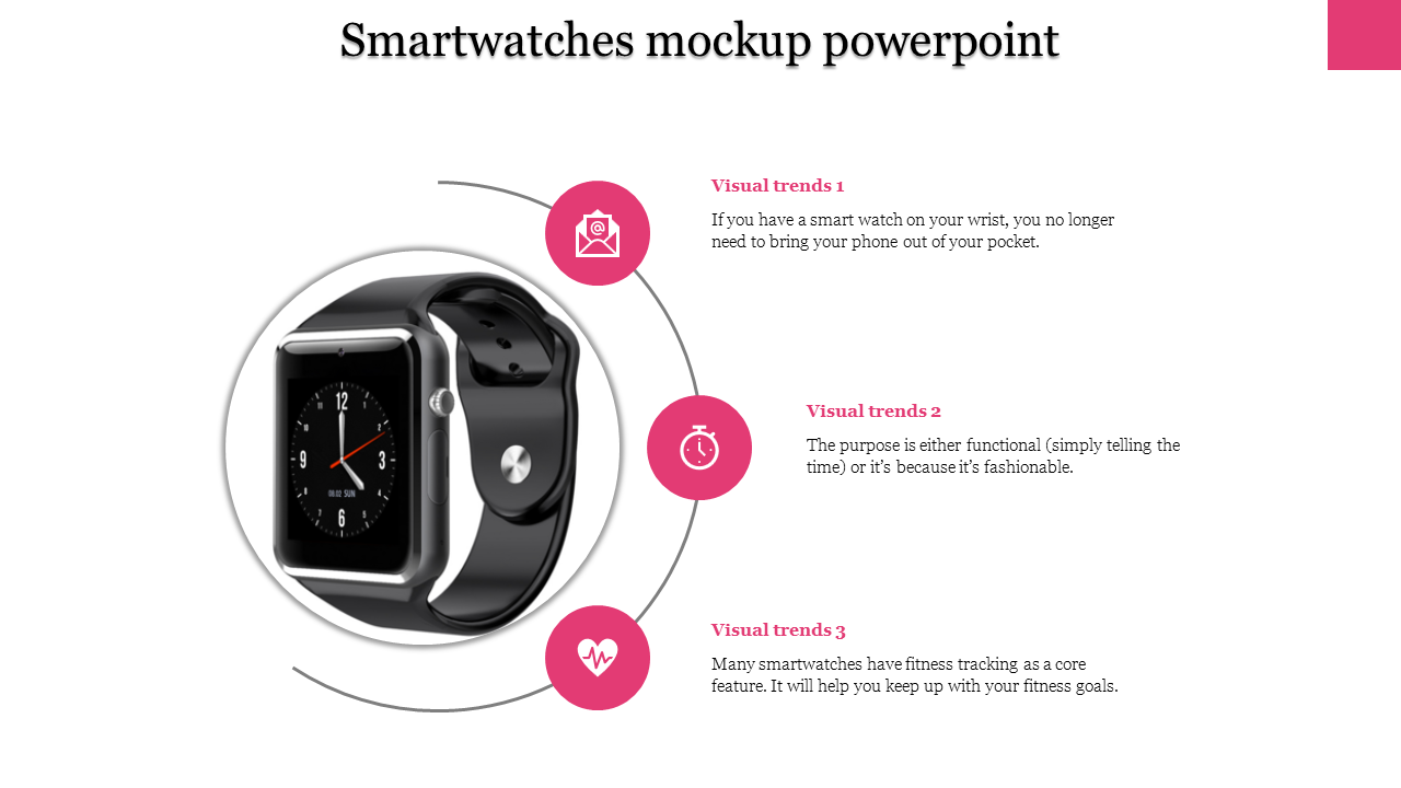 Stunning Smartwatches Mockup PowerPoint Presentation Design